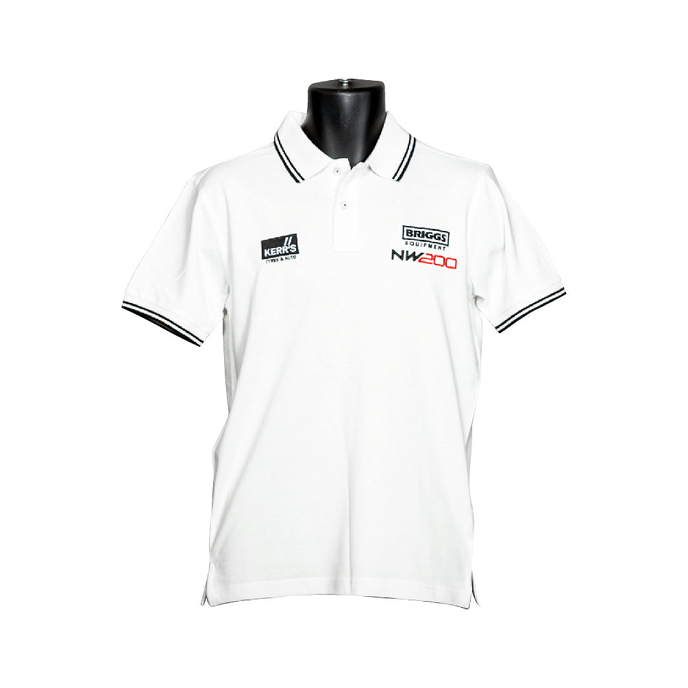 NW200 White Polo Shirt