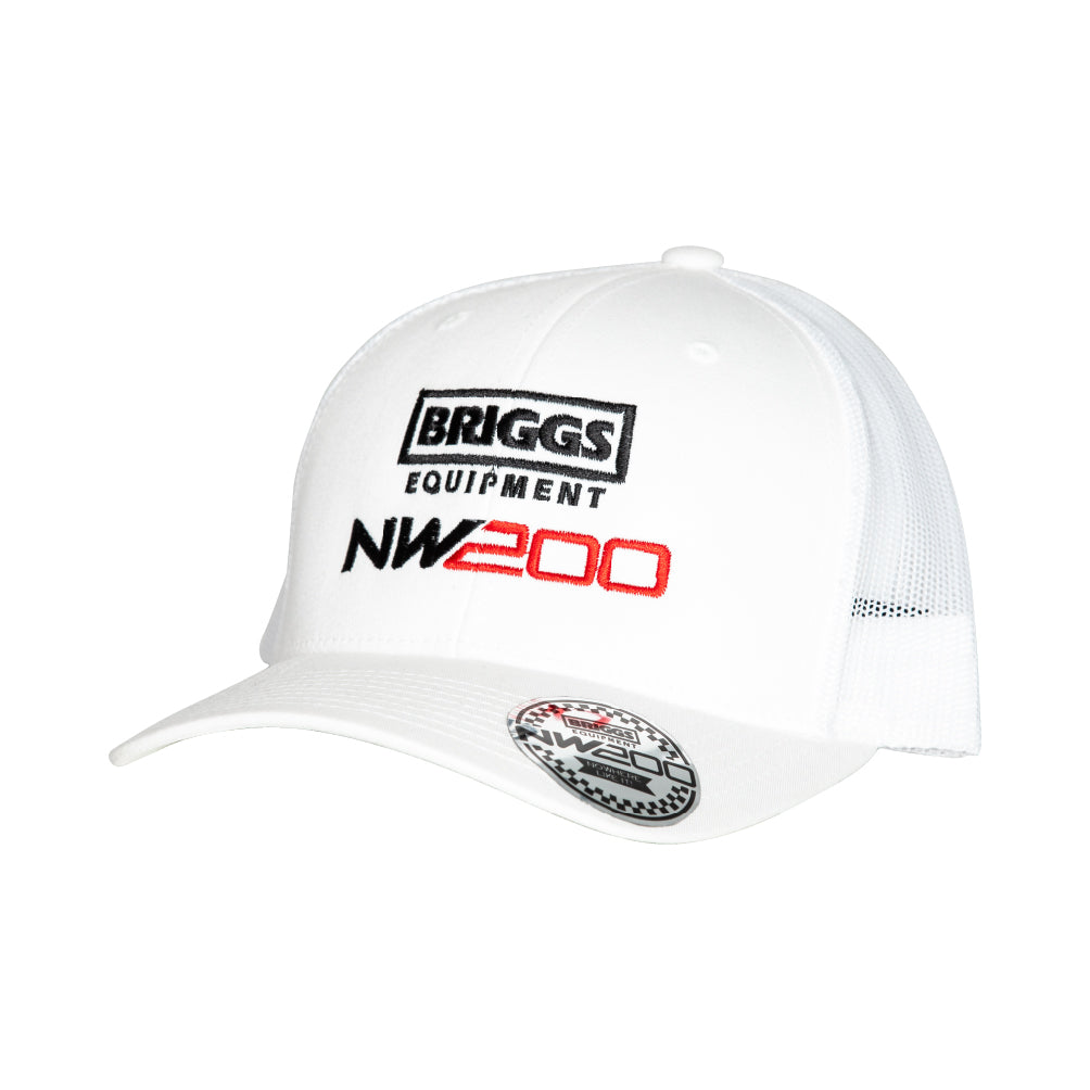 NW200 White Trucker Cap