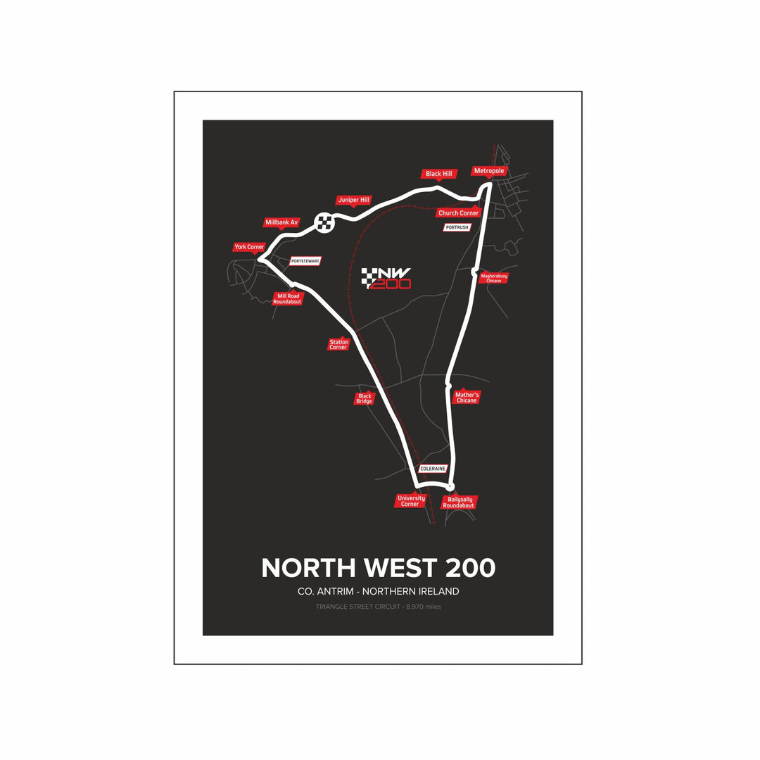 A2 Track Map Poster – Blackwater Graphics