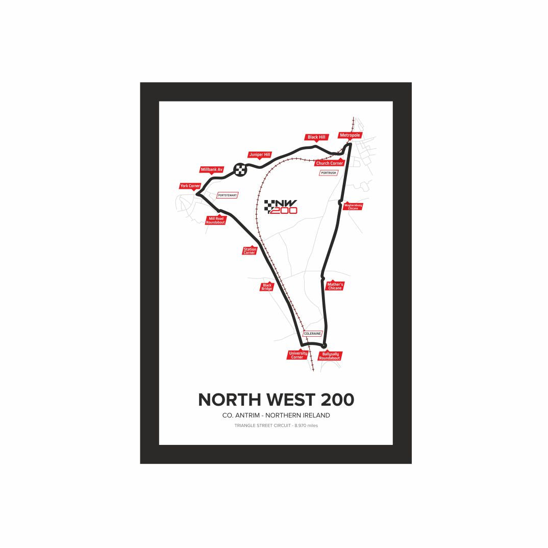 A2 Track Map Poster – Blackwater Graphics