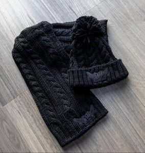 Michelle Westby Cable Knit Hat and Scarf Set