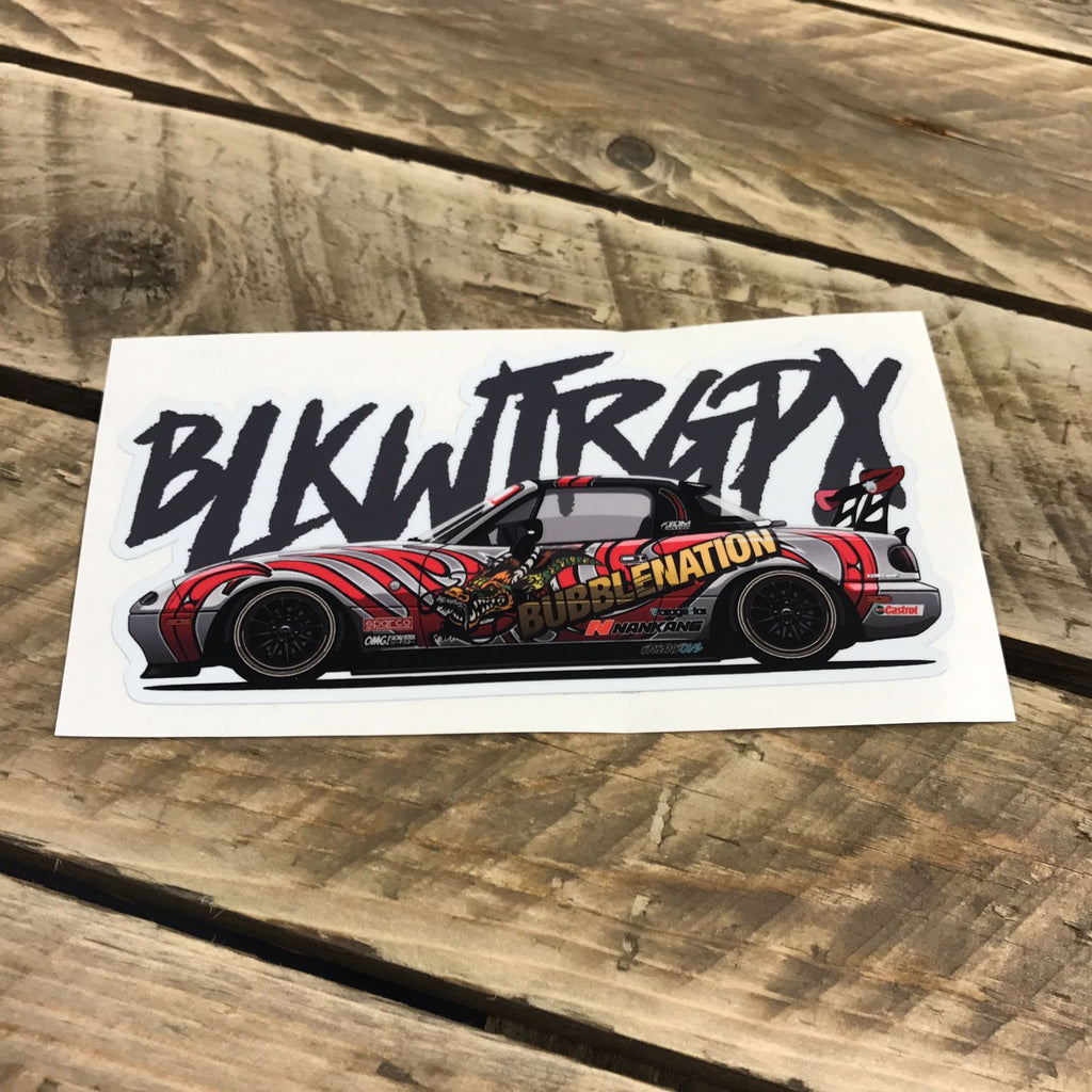 BLKWTRGPX MX-5 Sticker