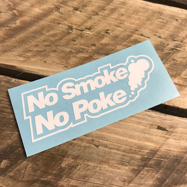 No Smoke No Poke Sticker - Exterior, Black