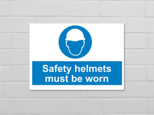 Safety helmet sign